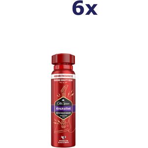 6x Old Spice Deo spray - 150ml - rockstar