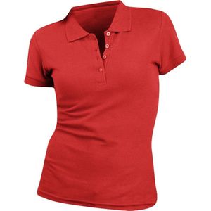 SOLS Vrouwen/dames Mensen Pique Korte Mouw Katoenen Poloshirt (Rood)