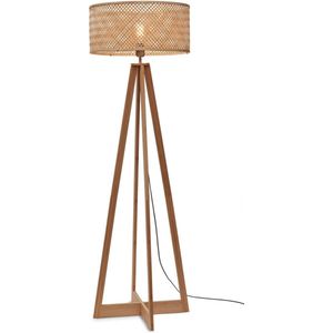 GOOD&MOJO Vloerlamp Java - Bamboe - 50x50x145cm - - Staande lamp voor Woonkamer - Slaapkamer