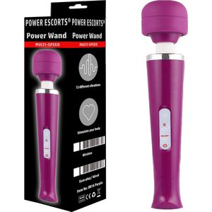 Power Escorts Power Wand Vibrator - Massage Staaf - Oplaadbaar - Paars