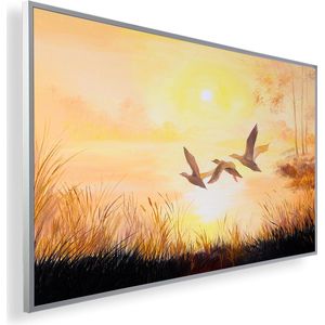 Infrarood Verwarmingspaneel 450W met fotomotief en Smart Thermostaat (5 jaar Garantie) - Birds oil paint 108