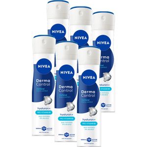 NIVEA Derma Control Defend Deodorant Spray - Tegen irritaties - beschermt 72 uur -Anti-transpirant - met Hyaluronzuur - Voordeelverpakking - 6 x 150ml