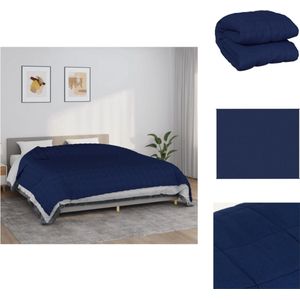 vidaXL - Verzwaringsdeken - Blauw - 220x260 cm - 11 kg