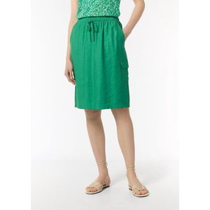 comma casual identity - Rok - Groen - Knielengte - Normale Pasvorm
