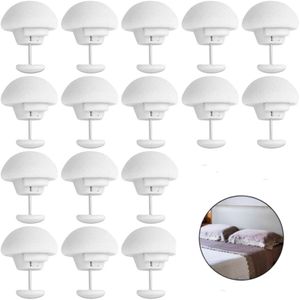 16 stuks - dekbedclips met opbergdoos - dekbedklemmen met veilige sluiting - dekbedklemmen - dekbedknijpers - dekbedknoopsluitingen voorkomen dat het dekbed verschuift (wit)