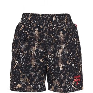 OTTO - Short After Dark - Donkerblauw - Jeans - Animal-look met Elastische Band en Zijsplitjes