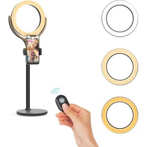 BlitzWolf BW-SL4 Ringlicht - Nachtlampje - Selfie Telefoonhouder - Zwart