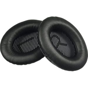 Somstyle Oorkussens Geschikt voor Bose QuietComfort 25/35/35II, QC25, QC35, QC35 II & QC45 Koptelefoon - 2 Stuks - Zacht Schuim - Eiwitleer - Zwart