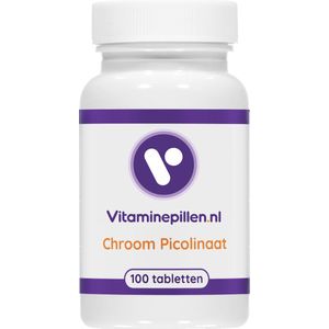 Vitaminepillen.nl | Chroom picolinaat | Tabletten | 100 stuks | Gratis verzending | Draagt oa. bij aan een normale stofwisseling en bloedsuikergehalten.