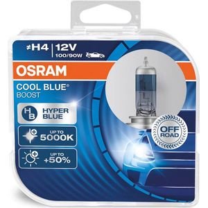 Osram Halogeenlamp H4 12V 90/100W - Wit/IJsblauw 5000K Intens - Cool Blue Boost - Set 2 stuks