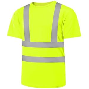 Heren Hi Vis T-shirts met Reflecterende Tape - Korte Mouwen Veiligheidskleding