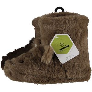 Meisjes en/of jongens schattige everzwijn gevoerde fleece pantoffels – zeer zachte en stevige kinder huissloffen – antislip – maat 23/34