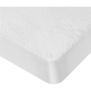 Waterdichte Molton 90X200 cm - Arbascass - Hoeslakenbadstof Matrasbeschermhoezen - Ademend - Antibacteriëel - Incontinentie Matrasbeschermer - Rondom Elastiek - Wit