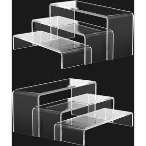 Doorzichtige acryl riser display standaard voor popfiguren - verzamelobjecten - cupcake sieraden - detailhandel trappen - decoratieve standaard - productpresentatie