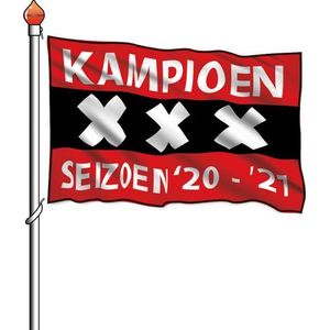 Kampioensvlag 100x150cm - Seizoen '20 / '21 - Amsterdam vlag - Ajax vlag