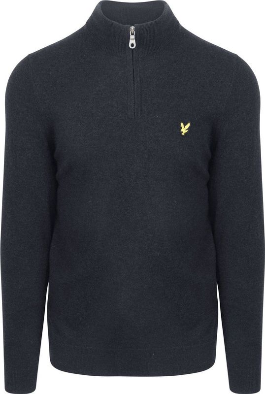 Lyle & Scott Lambswool Blend Quarter Zip Jumper Truien & Vesten Heren - Sweater - Hoodie - Vest- Donkerblauw - Maat S