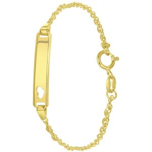 Lucardi - Armbandje - Goudkleurig - Echt Zilver - Met Hanger