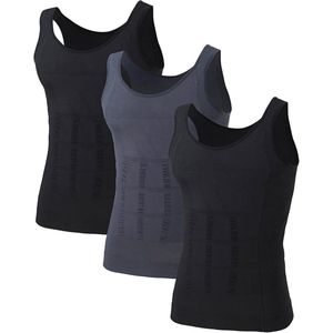 Heren Compressie Shirt Body Shaper Afslanken Ondershirt voor Dikke Buik en Gynaecomastie