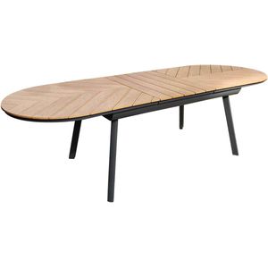 Oviala - Rechthoekige uitschuifbare tuintafel 180/220 cm houtlook
