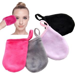 Brenzoos - : Wasbare microvezel make-up remover handschoenen voor gezicht - Set van 2 - All huidtypes - Herbruikbare microvezel handschoen