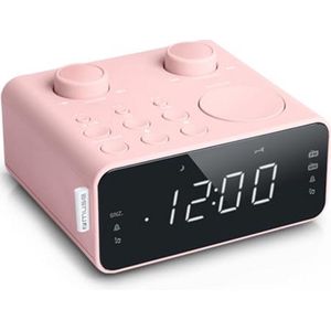 Roze Wekkerradio met AUX-in en LED-display