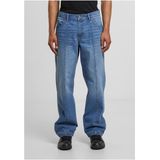 Urban Classics - Wide Leg Denim With Dividing Seams Broek rechte pijpen - Taille, 28 inch - Blauw