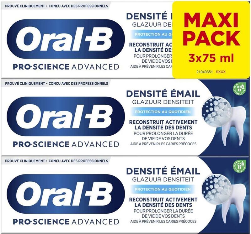 Oral-B - Pro Science Advanced Glaze Density - Tandpasta - 3x75 ml