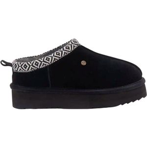 Warmbat Dames Mocassin Zwart KYN3713/99 Kynuna Plateau Tape