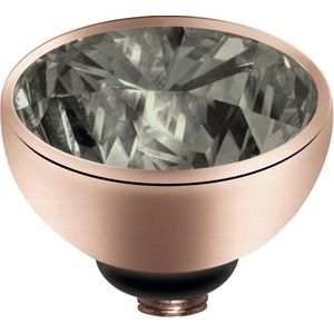 MelanO Twisted Zirkonia Zetting - Rosékleurig/Transparent Zwart - 6mm