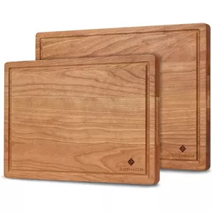 EFO Houten snijplank 50 x 35 x 4 cm, snijplank met afgeronde randen van beukenhout, keukenblok voor serveren, snijden en in blokjes snijden, broodplank met praktische handgrepen, natuurlijke afwerking