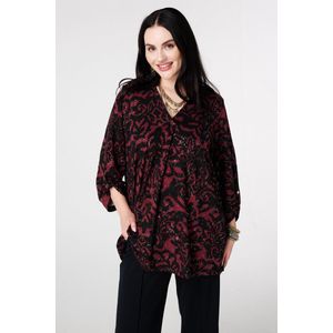 MS Mode Top Top met stretch en foil print