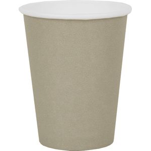 Santex feest/verjaardag servies set - 10x bordjes en bekertjes - taupe - karton