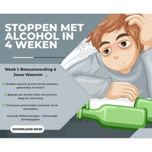 Cursus Stoppen Met Alcohol In 4 weken - Minderen met Alcohol - Geen Alcohol Meer Drinken - Afkicken - Alcoholvrij leven - Drinkpauze Nemen - Reset - Rehab - Herstel - Verslaafd - Slapen - Slaap - Hulp - Coaching - Zelfhulpprogramma - Zelfstudie