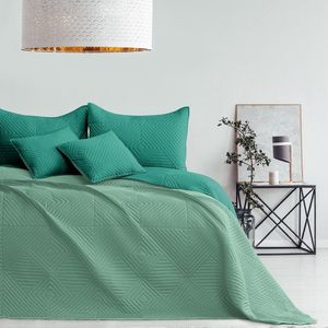 Bedsprei dubbelzijdig ultrasoon quilten 200 x 220 cm lichtgroen-donkergroen