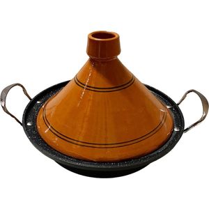 Tajine inductie | Handvaten| Geschikt voor 4-8 personen - Alle warmtebronnen| Ø 30cm