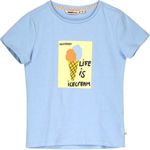 Moodstreet M403-5401 Meisjes T-shirt - Blue - Maat 98-104