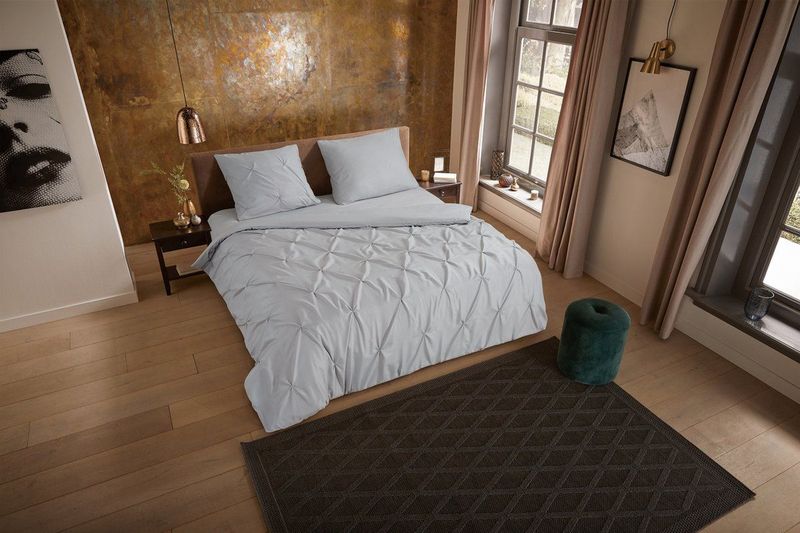 Dekbedovertrek - Blauw - Katoen - Effen