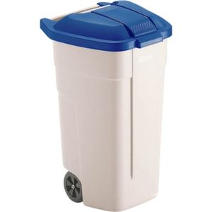 Rubbermaid-Container-met-deksel-100-L-blauw-en-beige