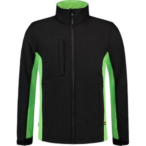 Tricorp 402002 Softshell Bicolor - Zwart/Limoen - 6XL