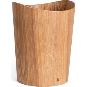 houten prullenbak Börje | Houten prullenbak voor kantoor, kinderkamer, slaapkamer en nog veel meer | 9 liter | essenhout