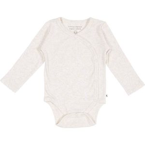 Little Dutch Rib Sand - Jongens & Meisjes - Romper overslag lange mouw - Maat 62/68