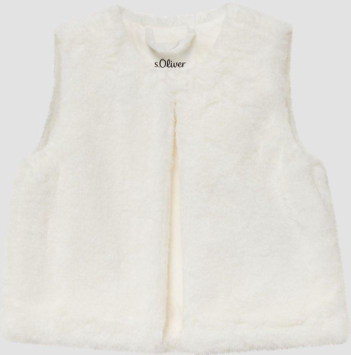 s.Oliver - Indoor-Weste - Mouwloos Vest - Zacht Imitatiebont