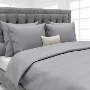 Heckett & Lane David Dekbedovertrek - Tweepersoons - 200x200/220 cm - Silver Grey