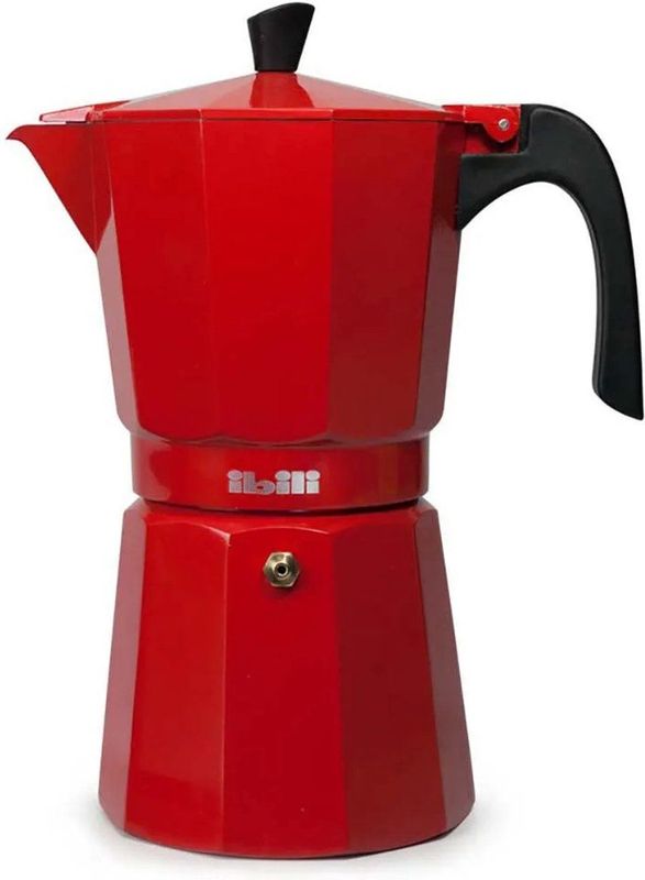 IBILI - Percolator - Rood - Bahia - 9 Kopjes - 450 ml - Aluminium