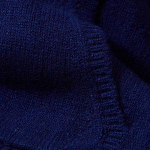 Osborne Knitwear Hoodie - Lamswol - Dark Cobalt - XL