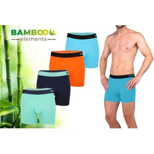 Bamboo Elements - Boxershort Heren - Bamboe - 4 Stuks - Bright - Ondergoed Heren - Heren Ondergoed - Boxer - Bamboe Boxershorts Voor Mannen