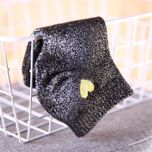 Glittersokken Enkel - Hart - Grijs