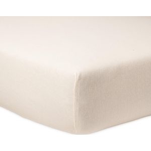 Vitality Pur - Hoeslaken 100% Katoen - Split - Jersey stretch - Creme - 140x200