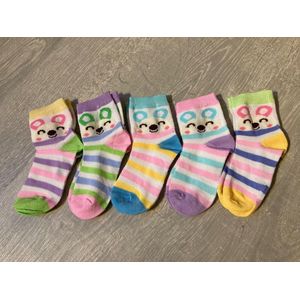 Vrolijke kindersokken set van 5 paar - sokken - Dreumessokken - Multipack - Maat 17-20