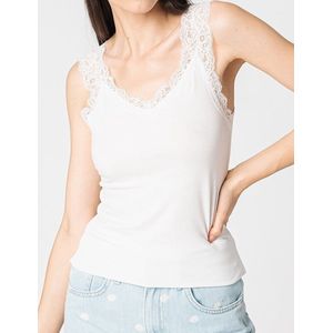 Pieces - Lace Top - Dames Hemd - Wit - 2-Pack